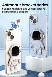 Foto 7 | Foto 7 | Funda Para Iphone 11/12/13 Pro Max Zxdk Con Soporte Oculto 6d Chapado En Forma De Astronauta - Venta Internacional.