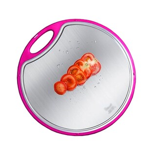 Foto 3 | Foto 3 | Tabla De Cortar Reversible De Plástico Abs Color Rosa 35 Cm De Diámetro - Venta Internacional.