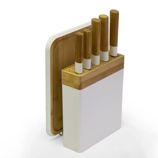 Foto 4 | Foto 4 | Set De Tablas De Cortar Y 5 Cuchillos De Bambú - Venta Internacional.