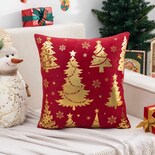 Fundas De Cojín De Terciopelo Con Estampado Navideño De 45 X 45 Cm 4 Unidades Color Rojo - Venta Internacional.