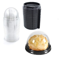 Mini Recipiente Para Magdalenas Lubsmuns De Plástico Transparente  50 Unidades  Negro - Venta Internacional.