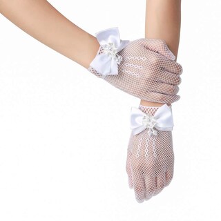 Foto 1 | Foto 1 | Guantes De Vestir Para Niñas Con Flores Ever Fairy Princess Wedding - Venta Internacional.