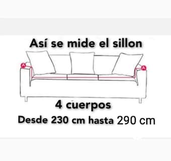 Foto 2 | Foto 2 | Funda De Sillón Lisa Con Estructura Elástica De 4 Asientos - Venta Internacional.
