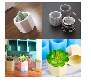 Foto 4 | Foto 4 | Molde De Silicona Para Macetas Yeso Vela 3 Cavidades - Venta Internacional.