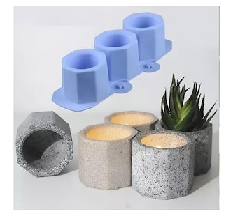 Foto 5 | Foto 5 | Molde De Silicona Para Macetas Yeso Vela 3 Cavidades - Venta Internacional.
