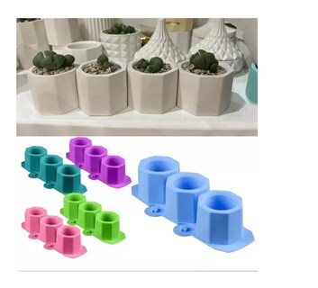 Foto 6 | Foto 6 | Molde De Silicona Para Macetas Yeso Vela 3 Cavidades - Venta Internacional.