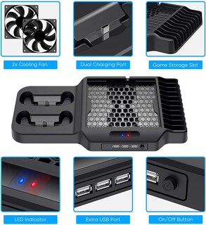 Foto 3 | Foto 3 | Soporte De Carga Y Ventilador Para El Mando Xbox Series X/s - Venta Internacional.