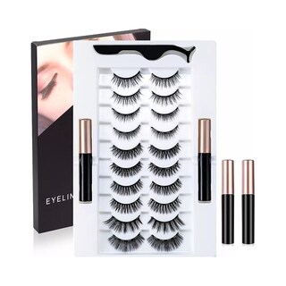 Foto 1 | Foto 1 | Kit De 20 Pestañas Magnéticas Reutilizables  2 Delineadores De Ojos Y Pinzas - Venta Internacional.