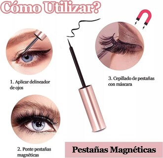 Foto 3 | Foto 3 | Kit De 20 Pestañas Magnéticas Reutilizables  2 Delineadores De Ojos Y Pinzas - Venta Internacional.