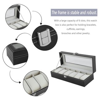Foto 4 | Foto 4 | Estuche Para Relojes Fashion Ataket 6 Rejillas De Piel Sintética Winder Bayes - Venta Internacional.