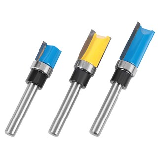 Foto 4 | Foto 4 | Juego De Brocas Router Flush Trim Vástago De 1/4 Pulgadas 3 Piezas Hyuduo Carbide - Venta Internacional.