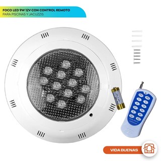 Foto 2 | Foto 2 | Lámpara Led Subacuática Pool Spotlight Control Remoto De 9 W - Venta Internacional.