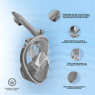 Foto 4 | Foto 4 | Máscara De Snorkel Full Face Xs Con Soporte Para Cámara - Venta Internacional.