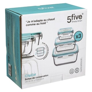 Foto 5 | Foto 5 | Recipiente De Almacenamiento De Alimentos De Vidrio Hermético 410 Ml 680 Ml 1040 Ml X3 - Venta Internacional.