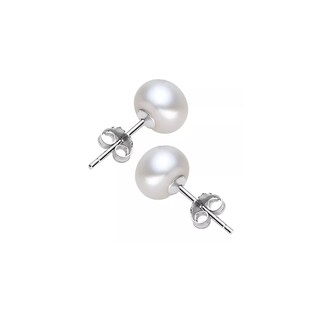 Foto 1 | Foto 1 | Pendientes De Plata 925 Con Perla De 8 Mm Y Circonitas Para Mujer - Venta Internacional.