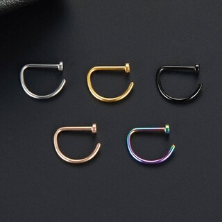 Foto 5 | Foto 5 | Juego De Aros Para Nariz Falsos De Plata De Hocegcuy - Venta Internacional.