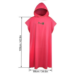 Foto 3 | Foto 3 | Bata De Microfibra Surf Poncho Henniu De Secado Rápido Para Adultos - Venta Internacional.