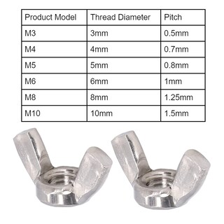 Foto 2 | Foto 2 | Kit Surtido De Tuercas Wing Nuts De Acero Inoxidable 304 50 Piezas - Walfront - Venta Internacional.