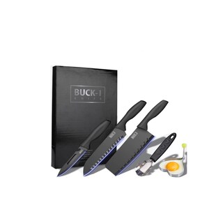 Foto 1 | Foto 1 | Juego De Cuchillos De Cocina Antibacterianos De Acero Inoxidable 5 Piezas - Venta Internacional.