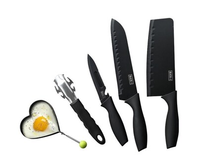 Foto 6 | Foto 6 | Juego De Cuchillos De Cocina Antibacterianos De Acero Inoxidable 5 Piezas - Venta Internacional.