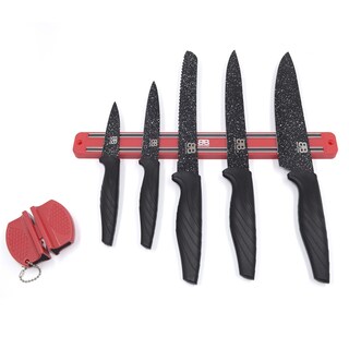 Foto 1 | Foto 1 | Juego De Cuchillos De Acero Inoxidable 3cr13 De 7 Piezas Con Revestimiento Antiadherente - Venta Internacional.