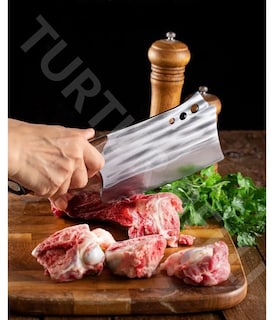 Foto 5 | Foto 5 | Hacha De Carnicero De Cocina Forjada A Mano  De Acero Inoxidable  458 G - Venta Internacional.