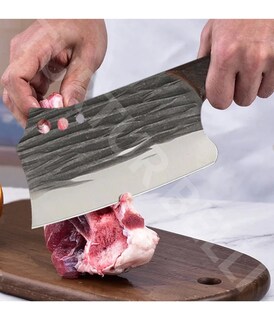 Foto 7 | Foto 7 | Hacha De Carnicero De Cocina Forjada A Mano  De Acero Inoxidable  458 G - Venta Internacional.