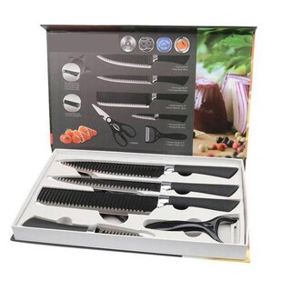 Foto 1 | Foto 1 | Juego De 6 Cuchillos Cuchillos De Juego Tijeras Para Cocina - Venta Internacional.