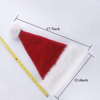 Foto 2 | Foto 2 | Gorro De Papá Noel Qinol De Terciopelo Unisex Para Adultos  Color Rojo - Venta Internacional.