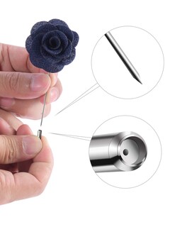 Foto 4 | Foto 4 | Alfileres De Solapa Panfanrel Flower De Satén Hechos A Mano Para Hombre 16 Unidades - Venta Internacional.