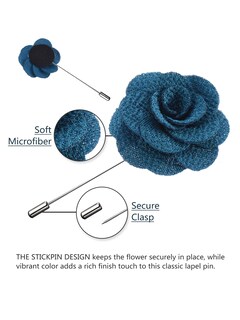 Foto 5 | Foto 5 | Alfileres De Solapa Panfanrel Flower De Satén Hechos A Mano Para Hombre 16 Unidades - Venta Internacional.