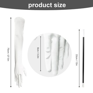 Foto 2 | Foto 2 | Guantes De Satén Peutier Con Codo Largo De 70 Cm Para Bodas De Halloween - Venta Internacional.