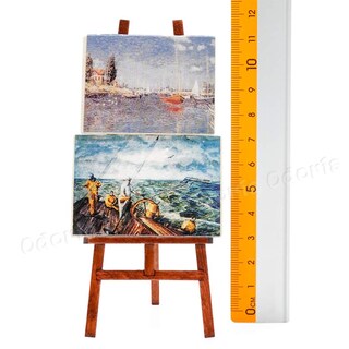 Foto 5 | Foto 5 | Caballete De Pintura En Miniatura Odoria Para Decoración De Casa De Muñecas Escala 1/12 - Venta Internacional.