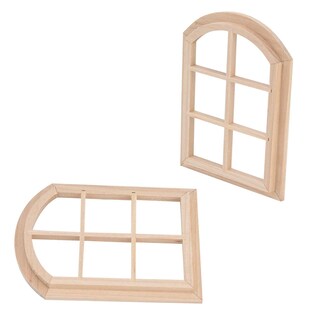 Foto 1 | Foto 1 | Dollhouse Window Kimiss Ventana Arqueada De Madera A Escala 1/12 - Venta Internacional.