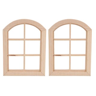 Foto 2 | Foto 2 | Dollhouse Window Kimiss Ventana Arqueada De Madera A Escala 1/12 - Venta Internacional.