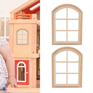 Foto 4 | Foto 4 | Dollhouse Window Kimiss Ventana Arqueada De Madera A Escala 1/12 - Venta Internacional.