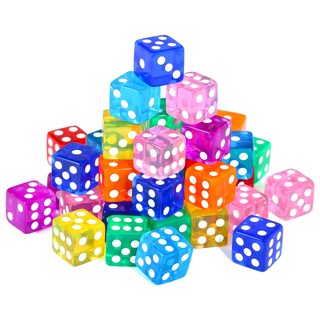 Foto 1 | Foto 1 | Juego De Dados Gwhole  40 Piezas  6 Caras  16 Mm  Colores Translúcidos - Venta Internacional.