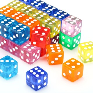 Foto 3 | Foto 3 | Juego De Dados Gwhole  40 Piezas  6 Caras  16 Mm  Colores Translúcidos - Venta Internacional.