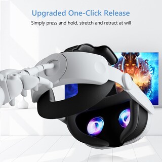 Foto 2 | Foto 2 | Correa Para La Cabeza Mes Merry Elite Para Oculus Quest 3 Color Blanco - Venta Internacional.