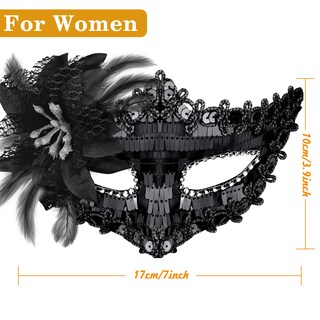 Foto 3 | Foto 3 | Máscaras De Mascarada Siquk Lentejuelas Para Pareja Venecianas Color Negro - Venta Internacional.