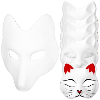 Foto 1 | Foto 1 | Juego De Máscaras Para Niños Pequeños Con Forma De Zorro Y Gato Color Blanco - Venta Internacional.