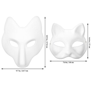 Foto 2 | Foto 2 | Juego De Máscaras Para Niños Pequeños Con Forma De Zorro Y Gato Color Blanco - Venta Internacional.