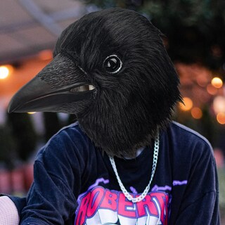 Foto 3 | Foto 3 | Disfraz De Látex Mask Creepyparty Black Crow Raven Para Halloween - Venta Internacional.
