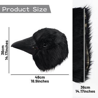 Foto 5 | Foto 5 | Disfraz De Látex Mask Creepyparty Black Crow Raven Para Halloween - Venta Internacional.