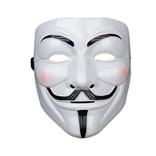 Foto 2 | Foto 2 | Máscara De Hacker Miuion Guy Fawkes V Para Vendetta Pvc Color Blanco - Venta Internacional.