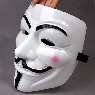 Foto 3 | Foto 3 | Máscara De Hacker Miuion Guy Fawkes V Para Vendetta Pvc Color Blanco - Venta Internacional.