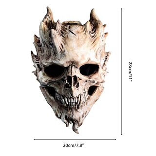 Foto 5 | Foto 5 | Cubierta Facial Tixiyu Espeluznante Esqueleto De Halloween De Látex Tamaño Adulto - Venta Internacional.