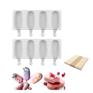 Foto 1 | Foto 1 | Paquete De 2 Moldes Para Helado Con 100 Barras De Silicona Color Blanco - Venta Internacional.