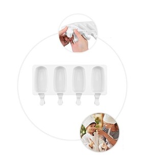 Foto 5 | Foto 5 | Paquete De 2 Moldes Para Helado Con 100 Barras De Silicona  Color Blanco - Venta Internacional.
