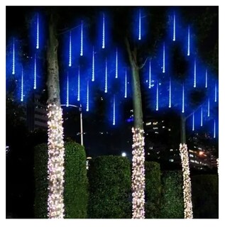 Foto 4 | Foto 4 | Guirnalda De Luces Led Lluvia De Meteoros Cascada Navidad Azul - Venta Internacional.